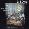 BỘ ĐỒ CHƠI KHẢO CỔ ĐÀO HÓA THẠCH 1 CON KHỦNG LONG TÊ GIÁC 3 SỪNG SIZE L 25CM XƯƠNG GIẢ CỔ